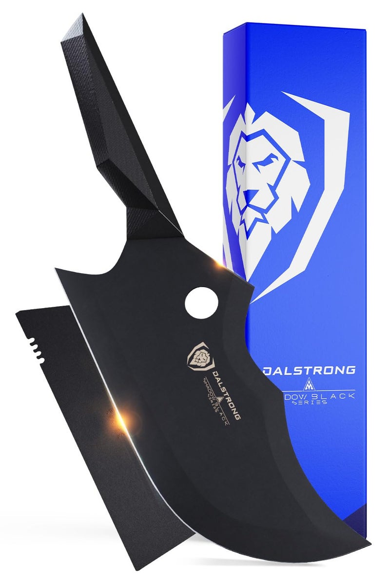 Dalstrong 9" Meat Cleaver - Shadow Black Series, Black Titanium Nitride Coated, High Carbon Vacuum Treated Steel, w/Sheath, Massive Razor Sharp Kitchen Knife Gift, NSF Certified - Image 1